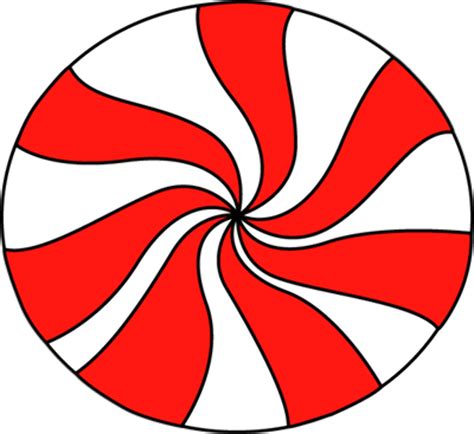 Round Peppermint Candy Template